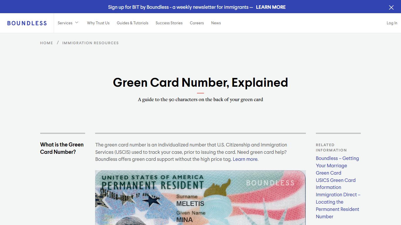 What is the Green Card Number and Where Can You Find It? - Boundless