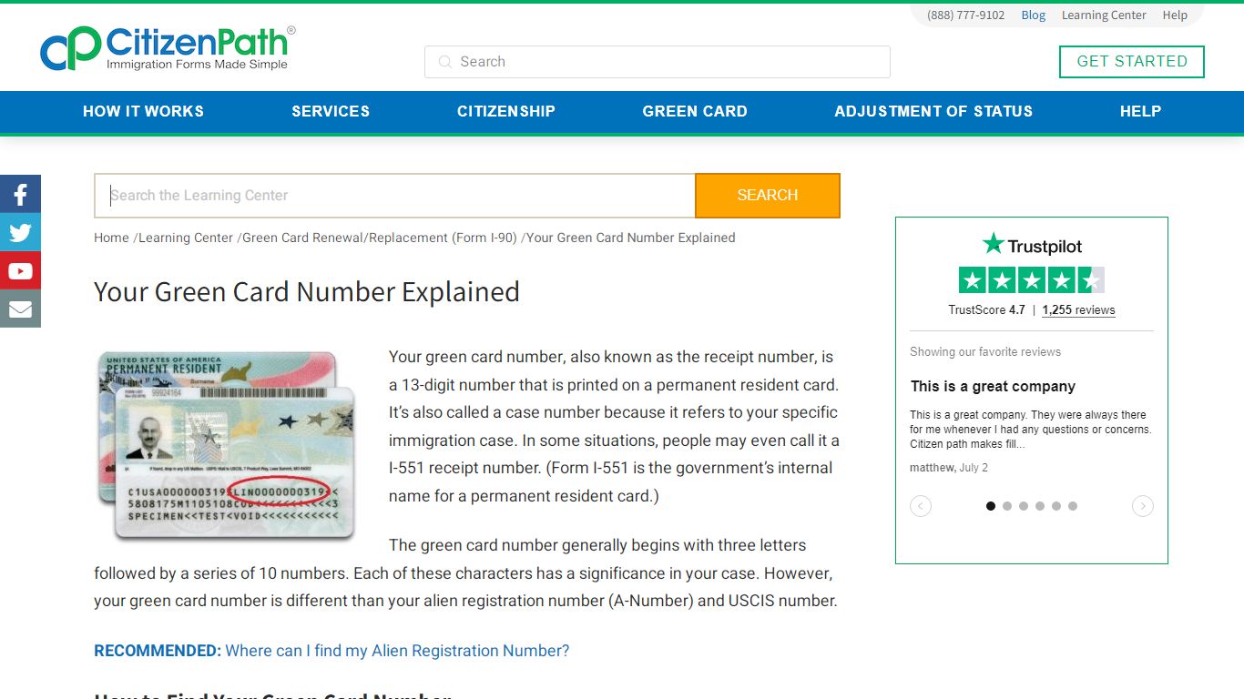 Green Card Number Explained in Simple Terms | CitizenPath